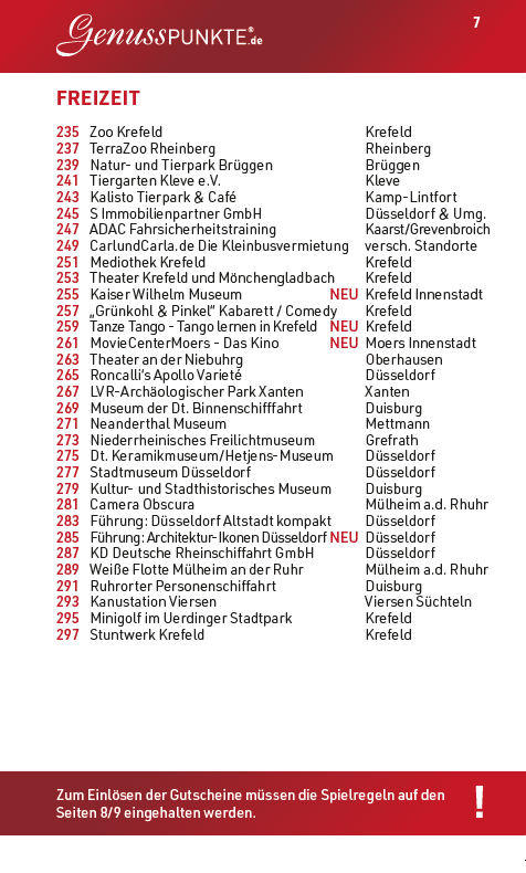 Gutscheinbuch GenussPUNKTE Kreis Viersen mit Krefeld - Ausgabe 2026