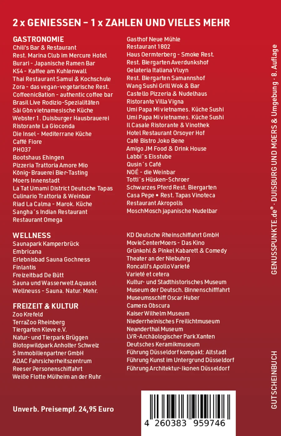 Gutscheinbuch GenussPUNKTE Duisburg - Ausgabe 2027 Gutscheinbuch GenussPUNKTE Duisburg - Ausgabe 2027